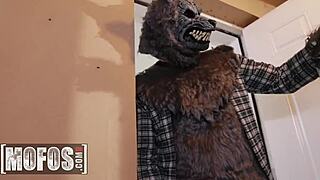 Mofos Kharlie Stone Kneels for Halloween Blowjob Pussy Stretch