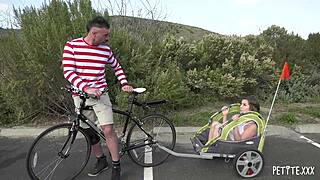 Petite babe's tight pussy gets stuffed after hot 69 with monster cock