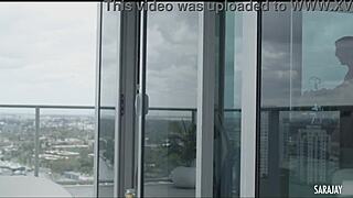 Porsha Carrera and Sara Jay share hot lesbian kisses sucking toys together