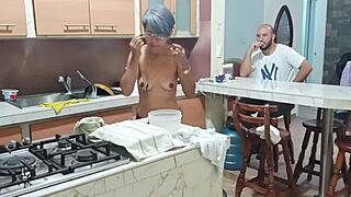 when you wanna fuck don't miss that delicious stepsis opportunity in the kitchen cuckold taboo slap