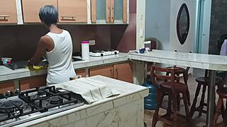 when you wanna fuck don't miss that delicious stepsis opportunity in the kitchen cuckold taboo slap