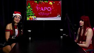 Alie chats with tifany swingers on sheer red casting compilations