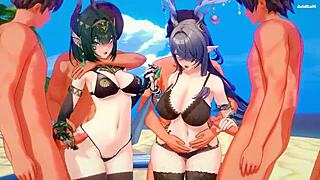 Nefer And Lauma Sluts Ride Cocks Hard In Wild Group Orgy With Cum Everywhere