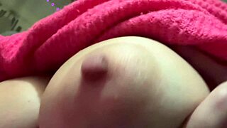 big horny italian milf artemisia love bounces juicy tits nipples close-up slow motion