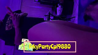 Whipped Cream Dripping from Nadia's Gaping Ebony Asshole After Anal!