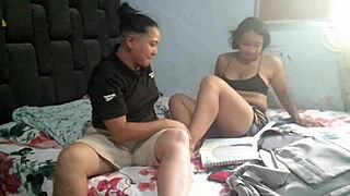 My Hot College Classmate Begs Me to Eat Her Out and Masturbate Her Dripping Pussy with My Tongue