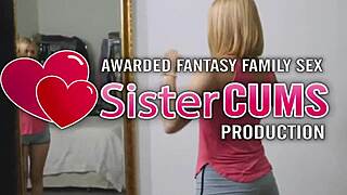 Spying on cheerleader sis, i fuck her hard like slut