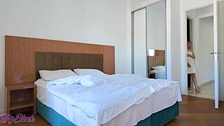 A horny stepmom tempts her stepson into bed and takes every drop of his cum.