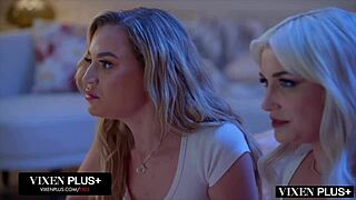 Skye and Blake Lick Pussies and Scissor Curvy Tits