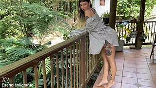 Our first time sparks horny vibes with wine massage and intimate sucking