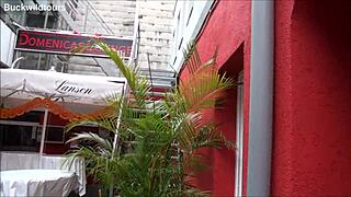 discover domenica's lounge in hamburg with this sexy german tourist!