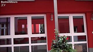 discover domenica's lounge in hamburg with this sexy german tourist!