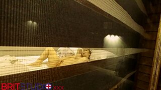 I'm spying on my curvy british neighbor's huge natural tits while she fingers to orgasm