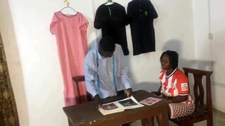 in the fake tailor shop i let him fuck my ass doggystyle with huge cock