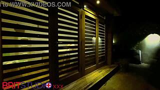 I'm spying on my curvy british neighbor's huge natural tits while she fingers to orgasm