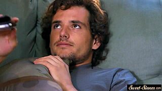 young stepdaughter gulps cock in taboo sixtynine pose