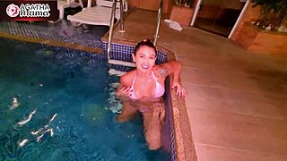 Agatha Mama's Hot Motel Pool Tease - Perfect Boquete Before Explosive Fuck and Cum Gush!