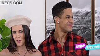 Petite teens dive into first time 4some kissing orgasms and taboo steps!