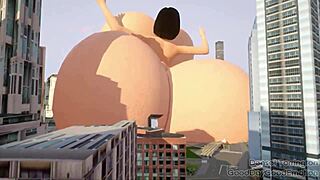 resident evil giantess with huge belly and monster ass inflated tall