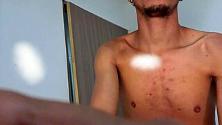 BEST FRIEND WITH GLASSES DROOLS OVER MY MONSTER COCK BEFORE SWALLOWING EVERY DROP