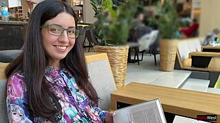 damn that library girl with glasses turned nympho craving cumshots on her face n glasses