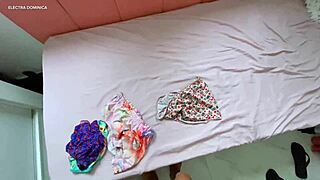 I hired a sexy Brazilian maid teasing in tight shorts