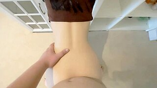 perfect body goddess with peach ass takes huge cock raw doggy till legs shake orgasm