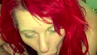 Street hooker prostitute sucks amateur cock deep for cash till cum floods her whore mouth