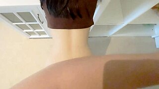 perfect body goddess with peach ass takes huge cock raw doggy till legs shake orgasm