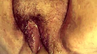 Fat Hairy Milf Pussy Stretched Wide By Brutal Fisting Closeup Squirting
