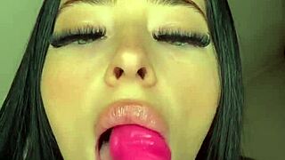Horny British Slut Girlfriend Masturbates to Squirting Orgasm on Webcam