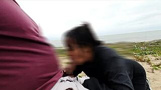 Feeling Wild Anal Ecstasy on Beach with Voyeur Strangers