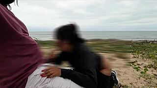 Feeling Wild Anal Ecstasy on Beach with Voyeur Strangers