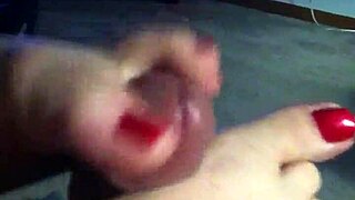 amateur wife gives him a relaxing foot session