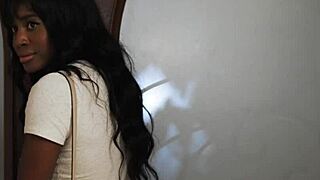 sly roommate tempts ebony milf roommate into dorm room encounter with big black cock action