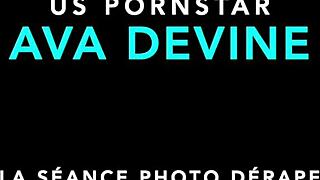 Ava Devine poses then gets her ass wrecked and mouth flooded in photo shoot