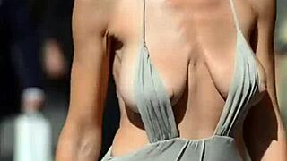 busty milfs bounce massive natural tits braless outdoors public compilation seven