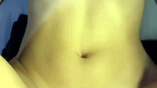 Blasting cum deep into her tight belly after intense dorm roommate pounding