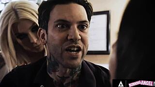 Goth sluts Aubrey Kate Joanna Angel Jane Wilde in hardcore trans anal double deepthroat comp