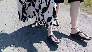 i can't resist walking barefoot in birkenstocks through lush nature feeling every step on my bare soles so free and fetishy outdoors