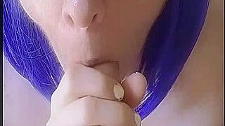 Mature mom deepthroats thick uncut cock before swallowing every drop