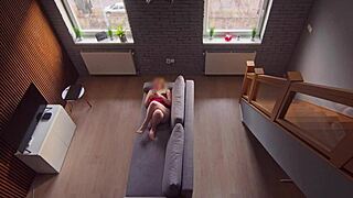 roommate busts me fingering wet pussy in dorm 😏 i keep going while he stares 👀