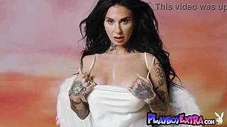 Naked Tattooed Milf Joanna Angel Strips Uniform Revealing Sultry Big Tits