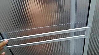 stepmom's curvy latina body glistens wet in taboo shower pounding