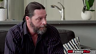 WOW! Cute Big Ass Teen Shares Boyfriend's Cock with Stepmom in Foursome Poundfest!