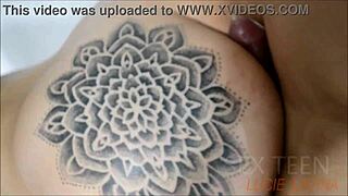 horny tattoo slut surrenders to masseur's oiled fingering game
