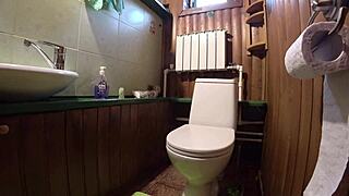 Ever catch a bbw peeing on home toilet in fetish closeup?