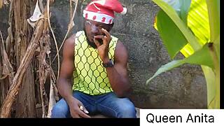 Queen Anita unwraps Christmas BBC gift for farm doggystyle pounding and cumshot