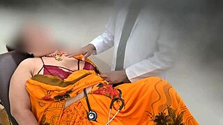 doctor examines patient but temptation leads to hot hospital hookup