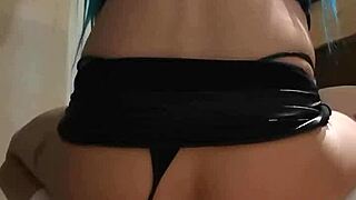 damn that tiny miniskirt futanari shifts panties for massive anal gape training 😈🍑